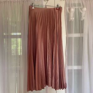 Zara pink satin skirt